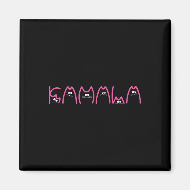 Harris Cat Lettering Positive Funny 13 Magnet (Framsidan)