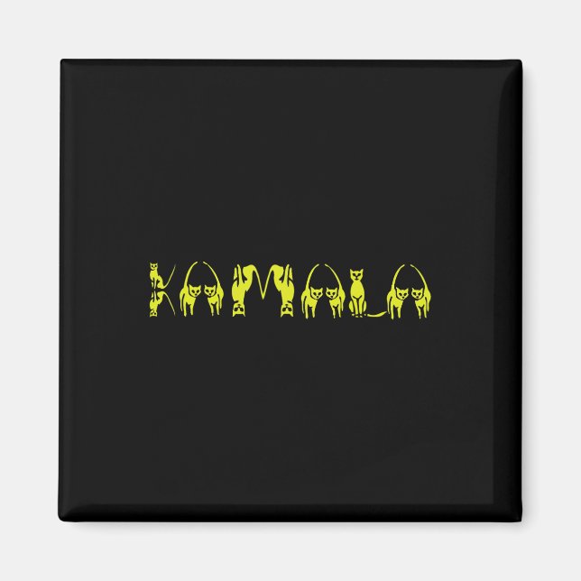 Harris Cat Lettering Positive Funny 15 Magnet (Framsidan)