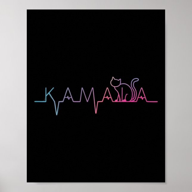 Harris Cat Lettering Positive Funny Cat Lover Poster (Framsidan)