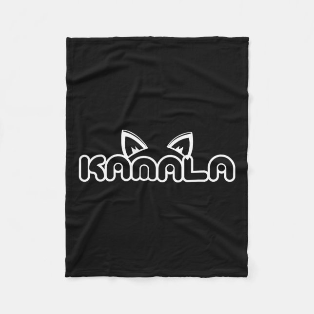 Harris Cat Lettering Positive Funny Kamala Fleecefilt (Framsidan)