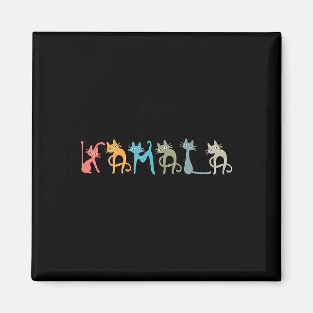 Harris Cat Lettering Positive Funny Magnet (Framsidan)