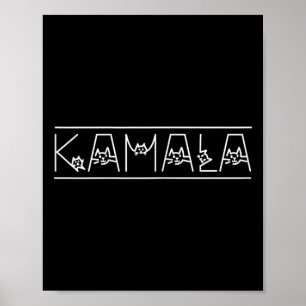Harris Cat Lettering Positive Rolig tröja Kamala Poster