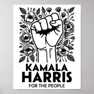 Harris För Folket Retro Vild Blomma Poster