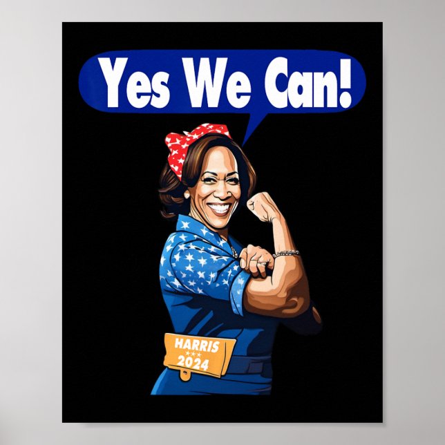 Harris för president 2024 Ja vi kan  Poster (Framsidan)