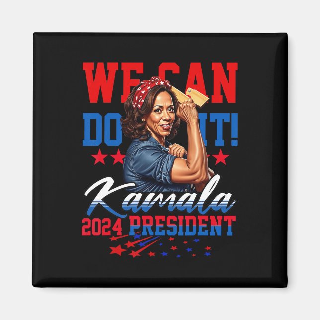 Harris för president 2024 kan vi göra det! magnet (Framsidan)