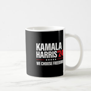Harris för president 2024 valet vi väljer frihet kaffemugg