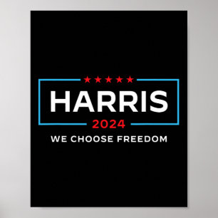 Harris För President 2024 Valet Vi Väljer Frihet Poster