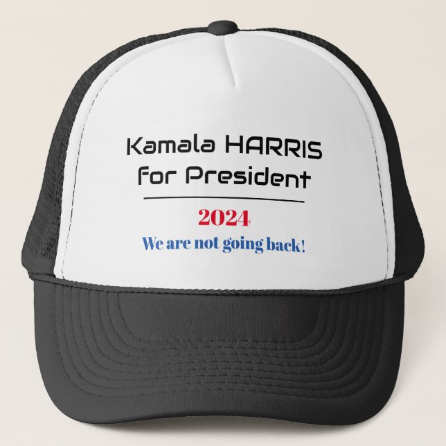 Harris för president 2024: "Vi går inte tillbaka" Keps (Framsida)