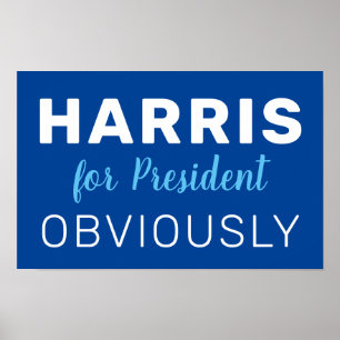 Harris för president - klart tecken 2024 poster