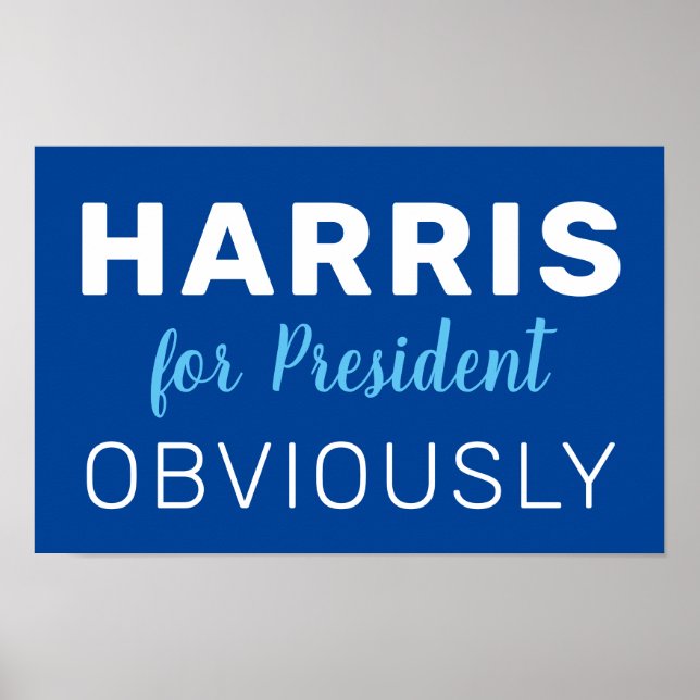 Harris för president - klart tecken 2024 poster (Framsidan)
