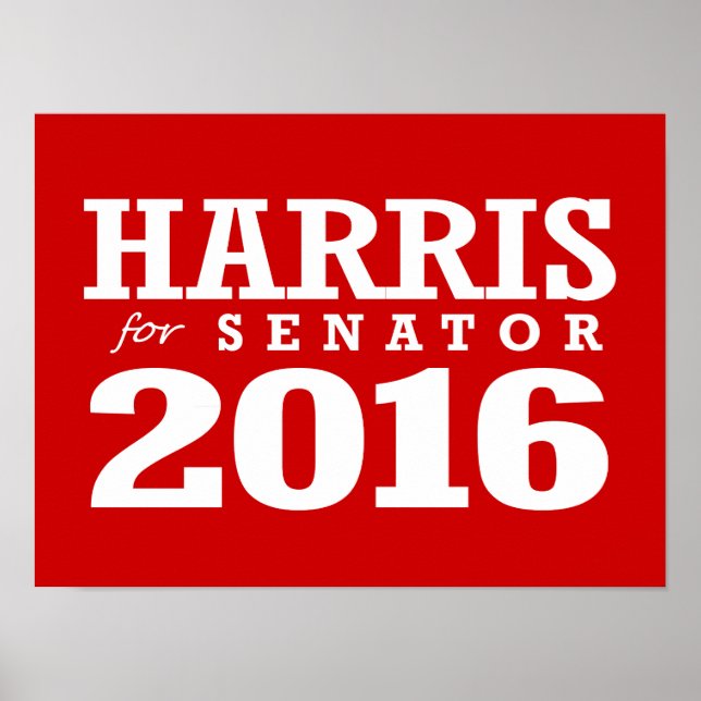 HARRIS FÖR SENATOR 2016 POSTER (Framsidan)