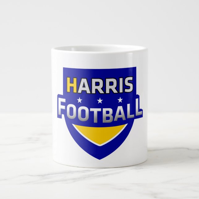 Harris fotbollskaffe Kopp Jumbo Mugg (Framsidan)