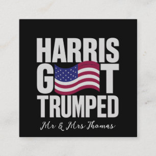 Harris Har Trumped the Ultimate Politiskt humor Fyrkantigt Visitkort