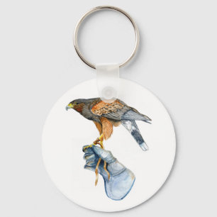 Harris Hawk 5,7 cm Basic Button Nyckelring