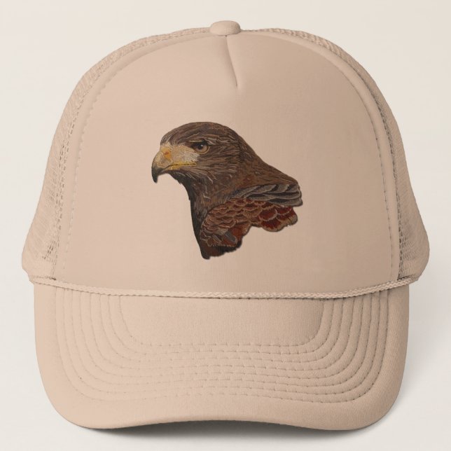 Harris Hawk Faux Embroidery Keps (Framsida)