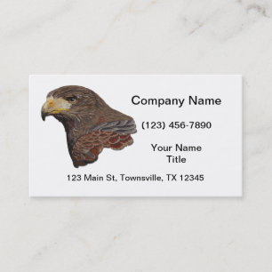 Harris Hawk Faux Embroidery Visitkort