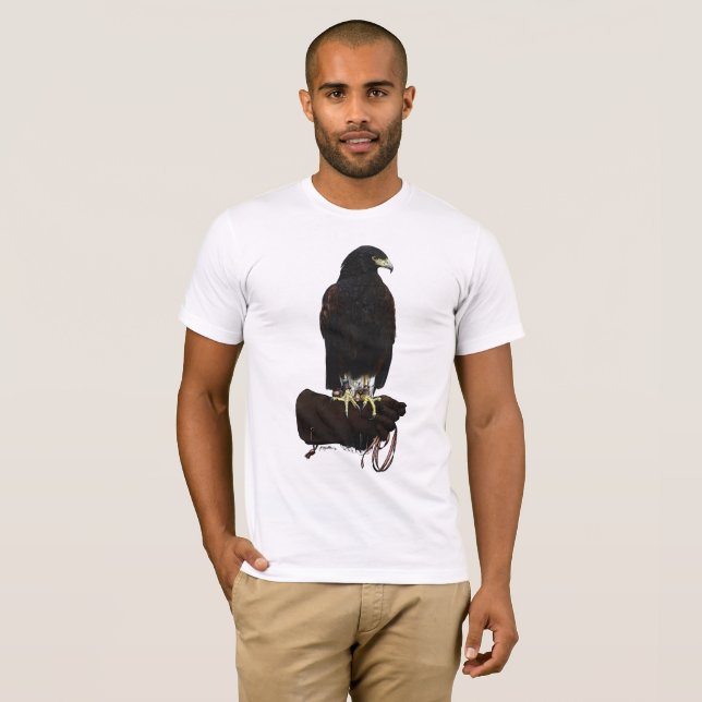 Harris Hawk på handsken T Shirt (Hel framsida)
