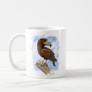 Harris Hawk på utkik - tecknad serie Kaffemugg