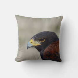 Harris Hawk Porträtt Dekorativ kudde