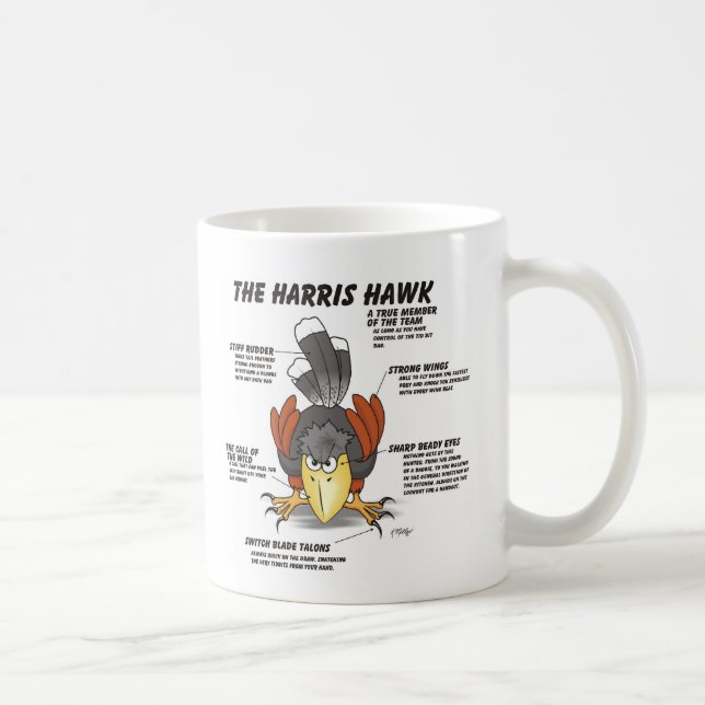 Harris Hawk-serieteckning Kaffemugg (Höger)