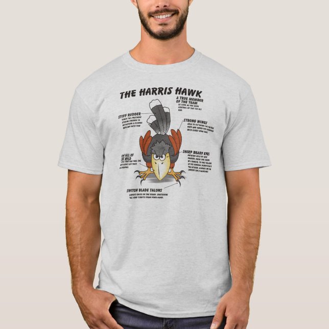 Harris Hawk-serieteckning T Shirt (Framsida)