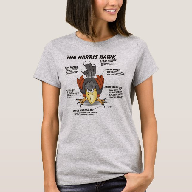 Harris Hawk-serieteckning T Shirt (Framsida)