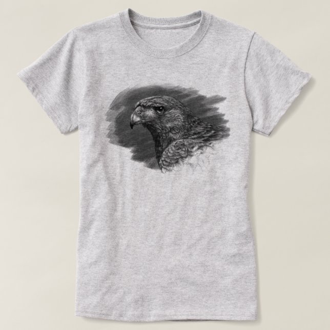 Harris Hawk Teckning T Shirt (Design framsida)