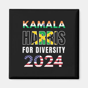 Harris India Jamaica Flagga Diversity 2024 Magnet