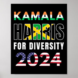Harris India Jamaica Flagga Diversity 2024 Poster