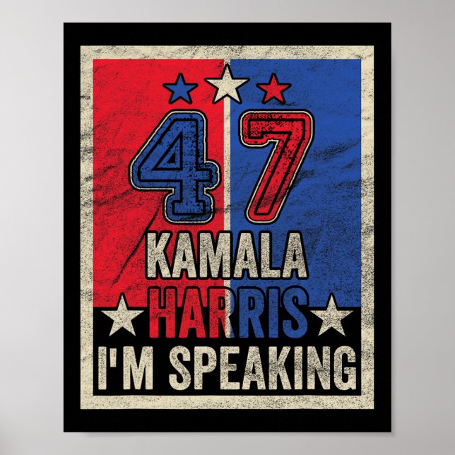 Harris Jag talar med president Kampanj 2024 Poster (Framsidan)