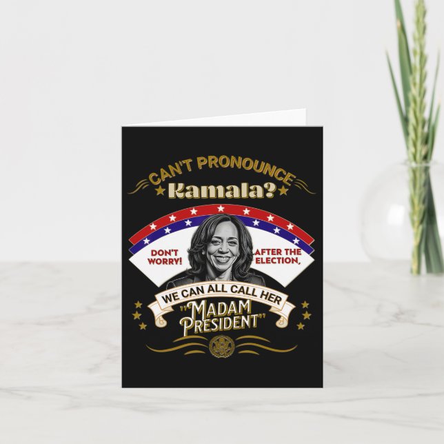 Harris - Kalla henne &#madam President&# 2024 Ku Kort (Framsida)