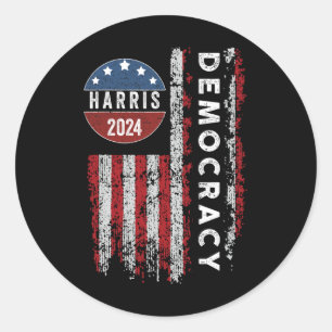 Harris- Kamala 2024 USA:s demokratiska president Runt Klistermärke