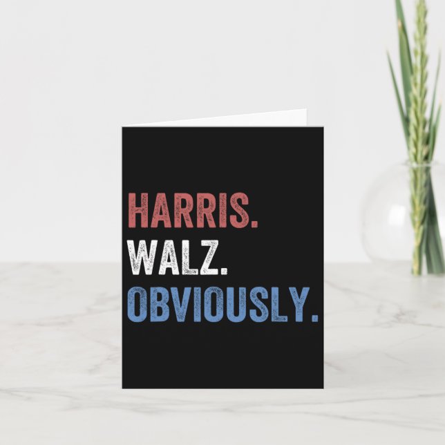 Harris. - Kamala Harris och Tim W 20 Kort (Framsida)