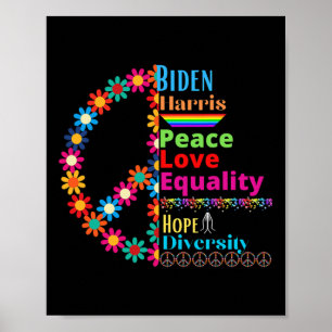 Harris Kärlek Peace Diversity Equality Hope Shirt Poster