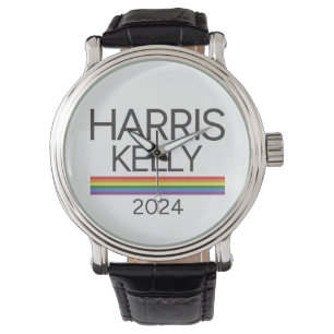 Harris Kelly 2024 HGBTQ Rainbow Pride Flagga Armbandsur