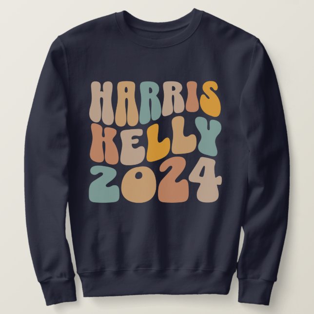 Harris Kelly 2024 Trendiget Vågigt Boho Lång Ärmad Tröja (Design framsida)