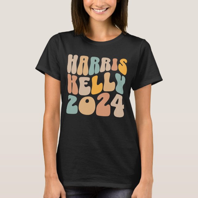 Harris Kelly 2024 Trendiget Vågigt Boho T Shirt (Framsida)