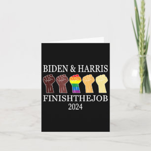 Harris Låt oss Avsluta Jobb 2024 President US Flag Kort