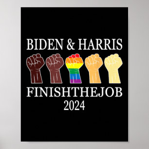 Harris Låt oss Avsluta Jobb 2024 President US Flag Poster
