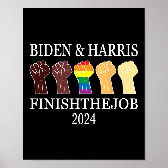 Harris Låt oss Avsluta Jobb 2024 President US Flag Poster (Framsidan)