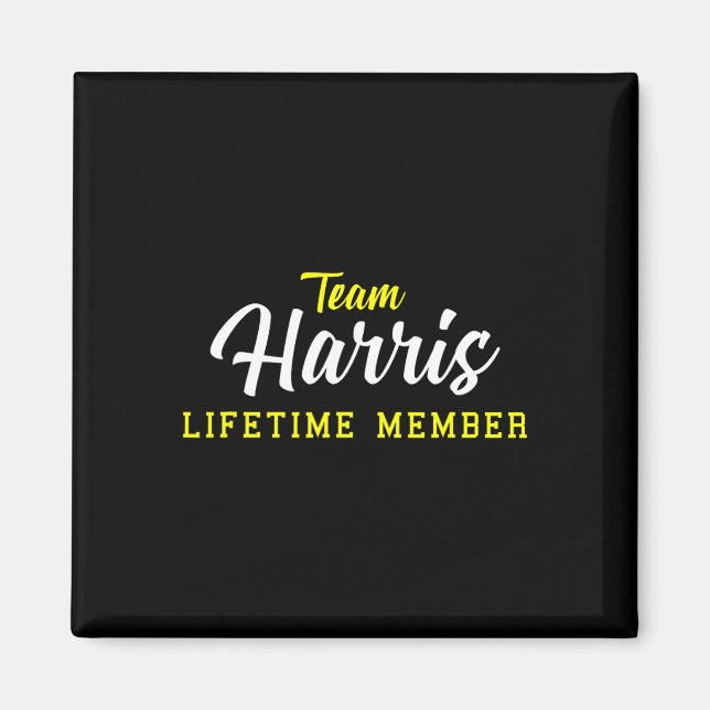 Harris Livtime Member Surname Birthday Bröllop Na Magnet (Framsidan)