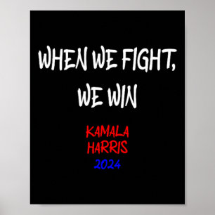 Harris när vi kämpar mot 2024 års politik poster