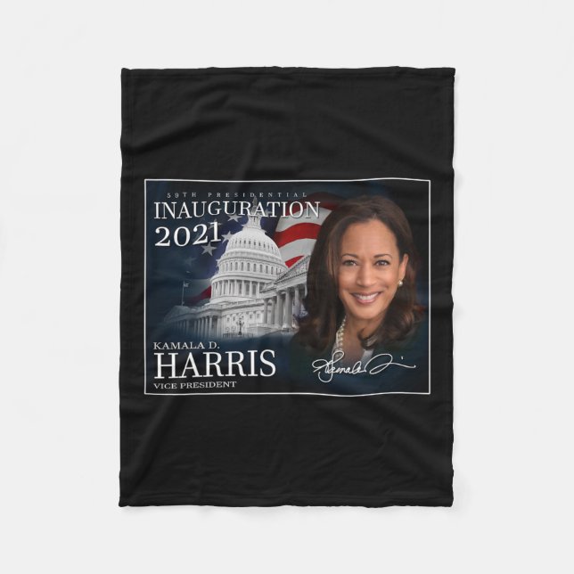 Harris presidentinvigning 2021 Firande Fleecefilt (Framsidan)