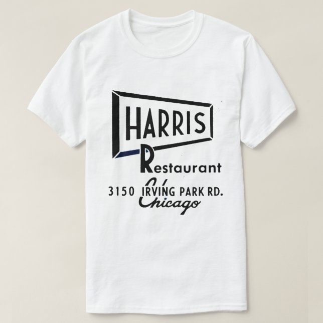 Harris Restaurant, Chicago, Illinois T Shirt (Design framsida)