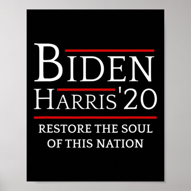 Harris Restore Soul of Nation Omröstning 2020 Val Poster (Framsidan)