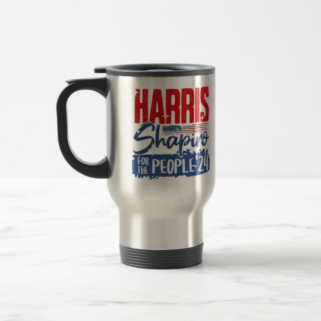 Harris Shapiro 2024 För folket USA-flagga Resemugg (Vänster)
