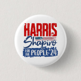 Harris Shapiro 2024 For the People US Flagga Knapp