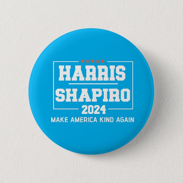Harris Shapiro 2024 Gör Amerika Snällt Igen Knapp (Framsida)