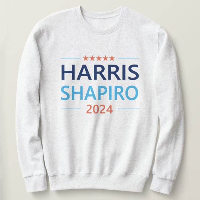 Harris Shapiro 2024 Kamala Harris Democrat Lång Ärmad Tröja (Design framsida)