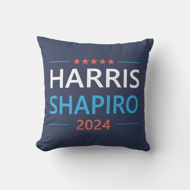 Harris Shapiro 2024 Kamala Harris Demokrat Kudde (Framsida)